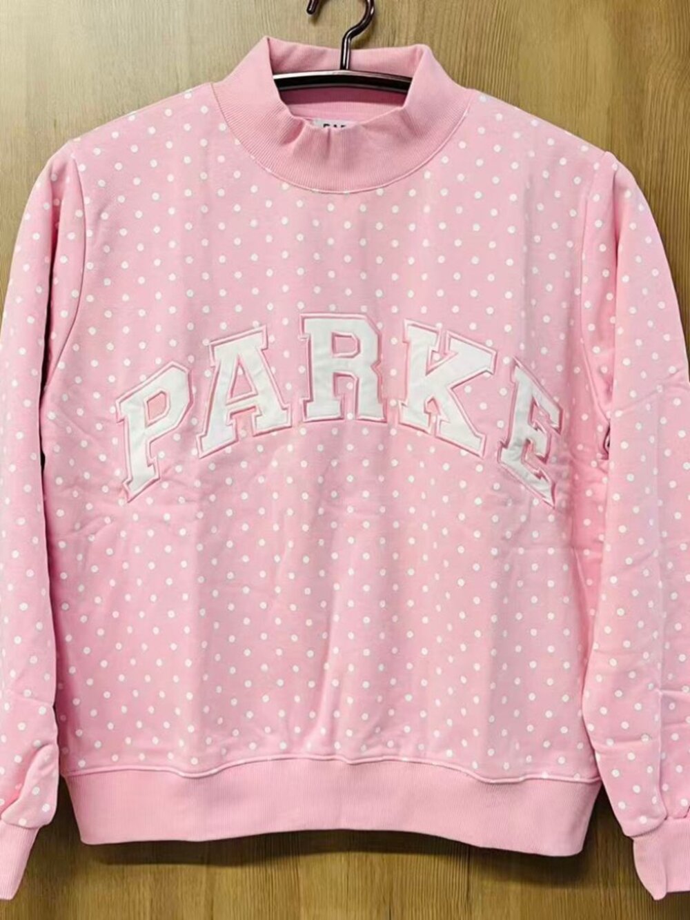 Parke Pink Polka Dot Sweatshirt S/M